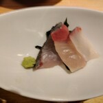 うみからそらへ - お造り　カンパチ  ブリ  サワラ炙り？