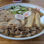 喜多方ラーメン 天高盛 - ラーメンきざみ大盛