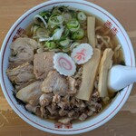 喜多方ラーメン 天高盛 - ラーメンきざみ大盛