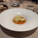 Itsuki - 蕗のとうのラビオリ　フルーツトマトのソース　