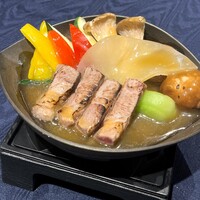 ＜1ドリンク付き〉フカヒレと肩ロースのオイスターステーキ♪　　★朱雀御膳★　　