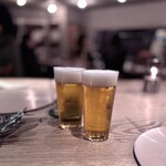 Itsuki - 生ビールで乾杯（ペアリングに追加オーダー）　　