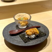 京都 鮨 まつもと - 雲丹の食べ比べ