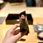 恵比寿 鮨 ふじまさ - トロ手巻き