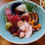 たこ柾 - お得セットの刺し盛り