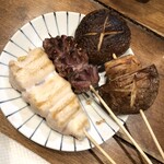 焼鳥 その日暮らし - ささみ、砂肝、椎茸♡