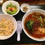中国菜館 安福 - 麺飯セット850円