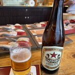 いわ志 - 赤星の瓶ビールがうれしい