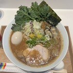 上方レインボー - 牡蠣味噌らぁめん＋広島牡蠣増し＋味玉アローカナ（3000円）