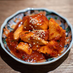 神田 焼鳥のんき - 長芋キムチ