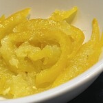 割烹 一の矢 - ゆずを単体で食べるのは初めて。ミツバのお浸し以来のインパクト^_^