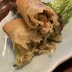 むぎきり - 具だくさん春巻きの断面アップ