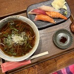うめだ商店 - 二八蕎麦と寿司セット