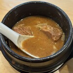 つけ麺がんつけ - 角煮がまだゴロゴロ残っています