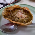 中義水産 - カニみそ甲羅焼 ¥600
