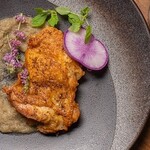 但馬鶏のソテー　大地香る牛蒡のソース