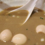 丿貫 - 烏賊ワタ蕎麦のスープ