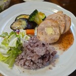 キッチン ブルー グローブ - ワンプレートへ