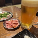 平尾のたまや - たまやカルビと男前ビール❤️