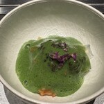 北海道焼肉 北うし - 春菊のヌーべ