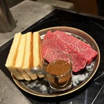 北海道焼肉 北うし - 和牛フィレステーキサンド