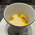 北海道焼肉 北うし - 前菜はフォアグラの茶碗蒸し