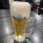 徳造丸 魚庵 - 生ビール　初回のみ半額