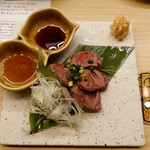 炭火焼鳥しげ 伏見店 - 心臓のお刺身（低温調理済み）