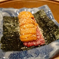 恵比寿 うしみつ - 雲丹ユッケドッグ