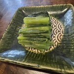 うずら家 - 野沢菜漬け。これの為に来ているといっても過言ではない美味さ。