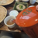 うずら家 - 蕎麦湯