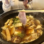 しのぶ庵 - 鴨をしゃぶしゃぶ