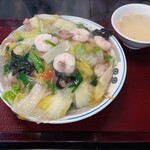 中華食道 真 - エビあんかけかた焼そば