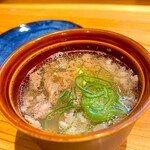 喰間 - お通しの肉吸い