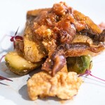 洋惣菜 亀洋 - 2025.1 メバルのポワレ 山菜とホタルイカのソース