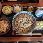 そば処 上代 - おろし蕎麦の大盛りとご飯セット