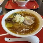 竹末道の駅本陣 - 丸鶏醤油ラーメン、大盛り、900円＋100円。