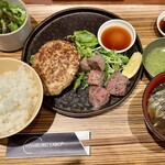 HAMBURG LABO - ポークバーグ&和牛サイコロステーキセット ¥1750