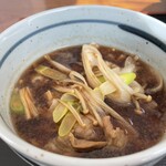 さわ屋 手打うどん - もりうどん肉汁(香り豚)付き。美味し。