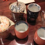 首里乃家 - 左からグアバ茶とシークァーサー茶と月桃茶