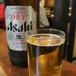 味乃家 - ビール アサヒ大瓶