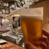 天ぷら 元吉 - 店内でお花見