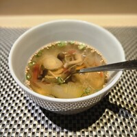 和食鉄板 銀座 朔月 - ランチスープ