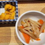 海鮮食堂 魚盛 - ｢漬け物｣と｢ゴボウ煮｣⁉