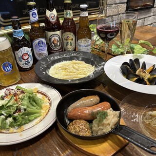 クラフトビール飲み放題付きコース￥4980~