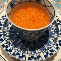 肉割烹 岡田前 - いくら茶碗蒸し