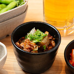 串かつだるま - スピードメニュー（どて焼き、キムチ、鶏皮ポン酢、枝豆）