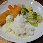 キッチン ブルー グローブ - 最後のワンプレート