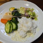 キッチン ブルー グローブ - フライ無しのワンプレート