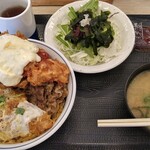 かつや - 料理写真:トリプルカツ丼H(期間限定)+ご飯大盛Aセット